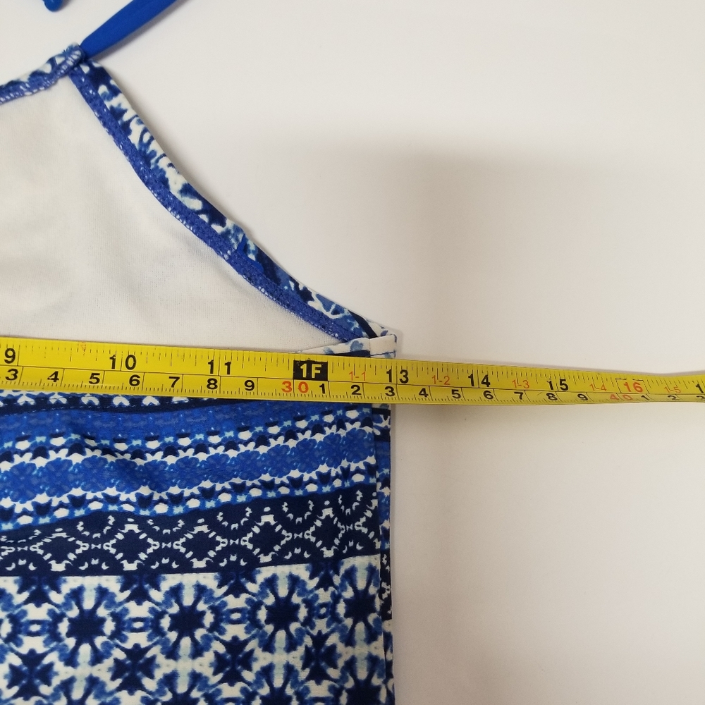 Tommy Bahama Big Girl's Blue Stripe Print Tassel Tankini Top Sz 14 - Picture 9 of 9